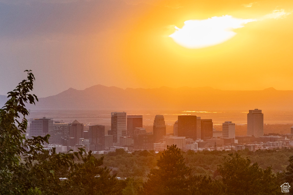 View of city featuring mountains