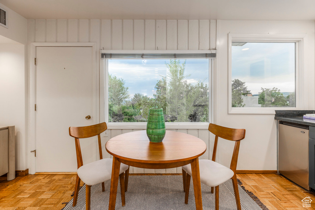 Dining room with baseboards