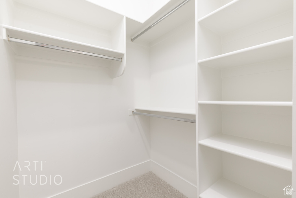 View of walk in closet