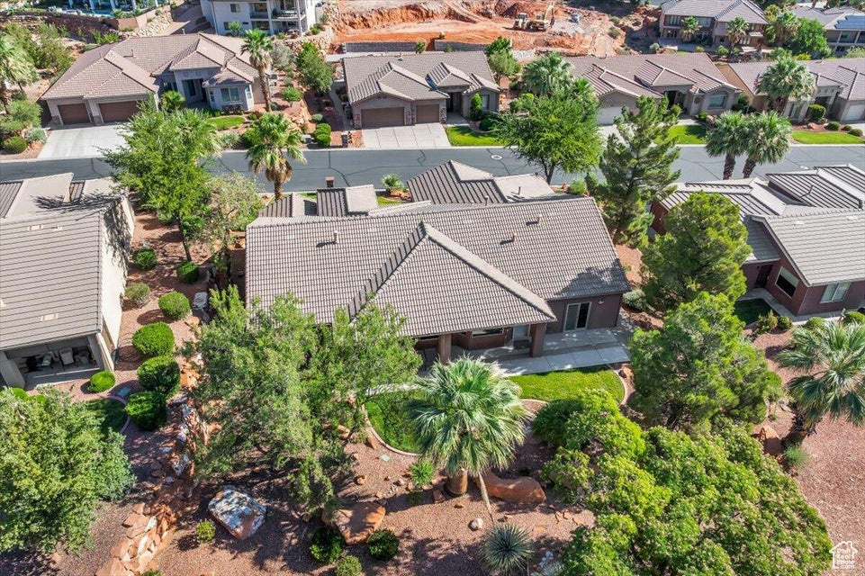 Aerial view of residential area