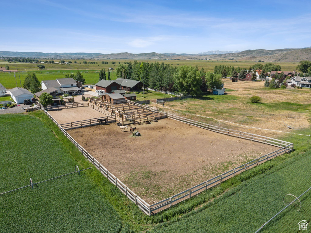 View of rural area with mountains