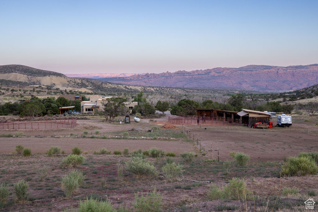 Mountain view featuring rural landscape