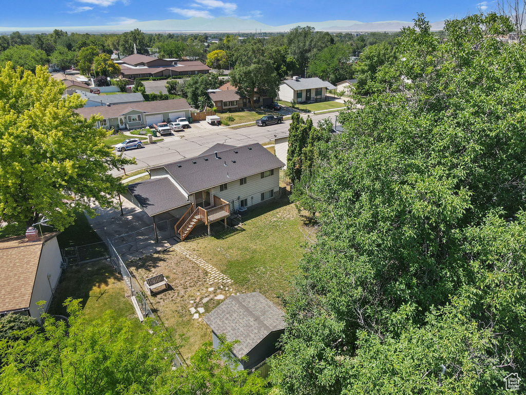 Aerial view of residential area