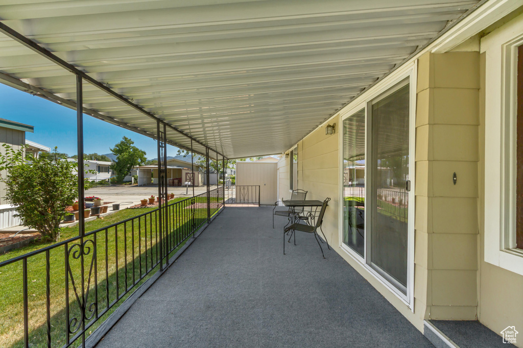 View of patio featuring a residential view