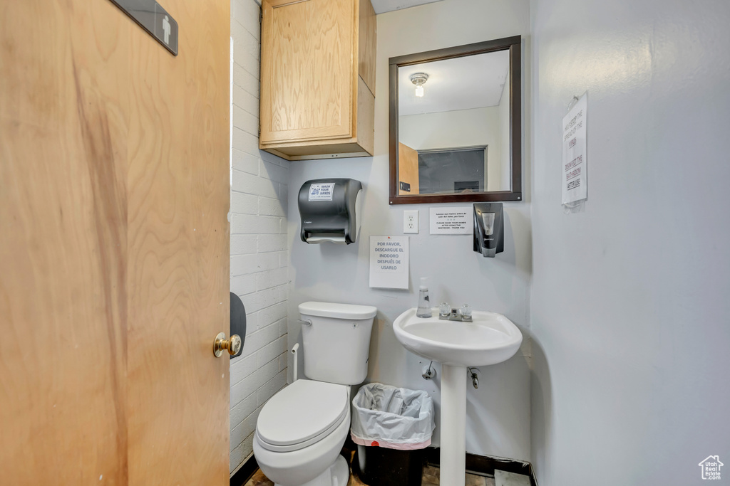 Half bathroom featuring toilet