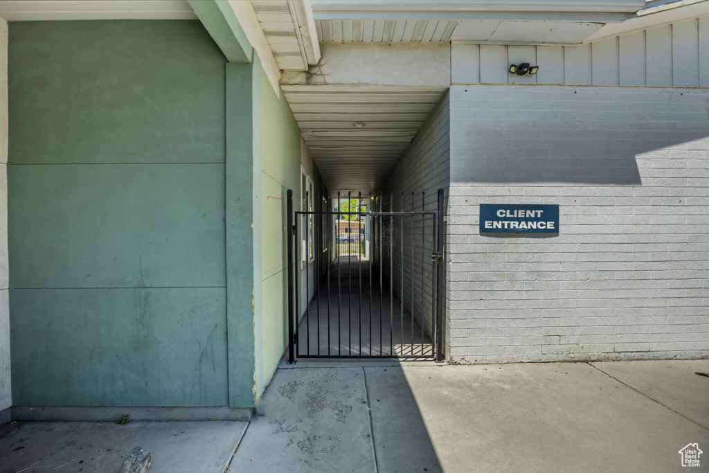 Property entrance with a gate