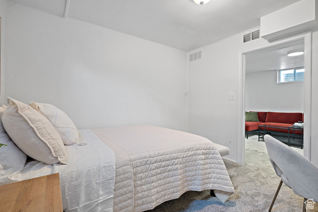 View of carpeted bedroom