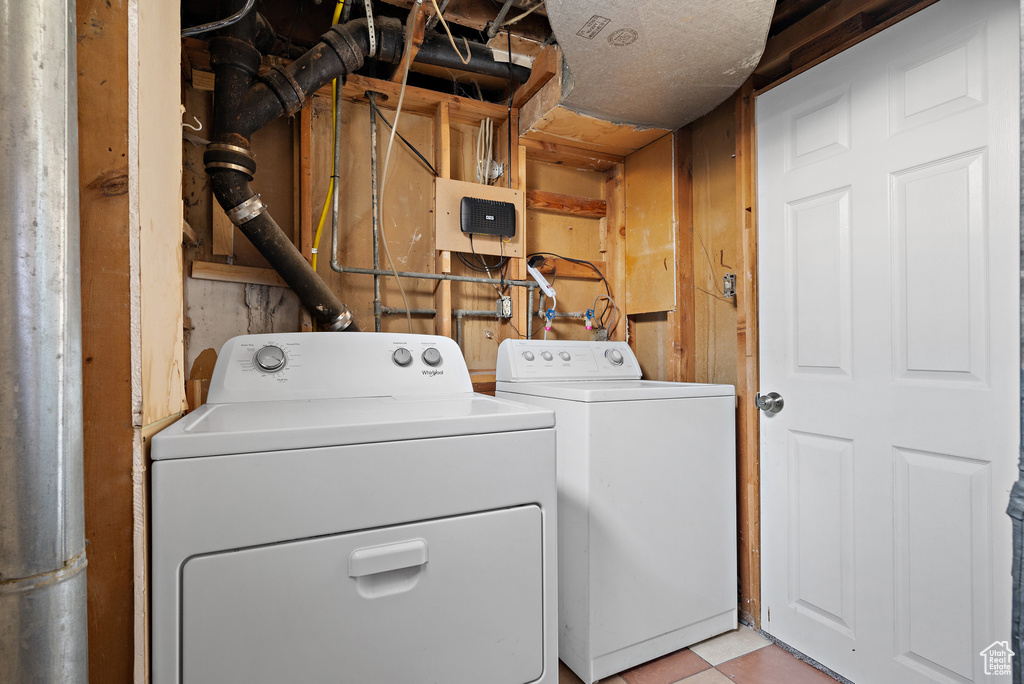 Laundry room with separate washer and dryer