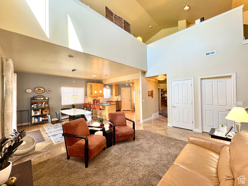 Living area with baseboards