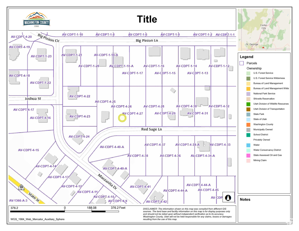Map of parcels