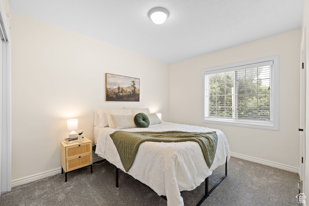 Bedroom featuring carpet flooring