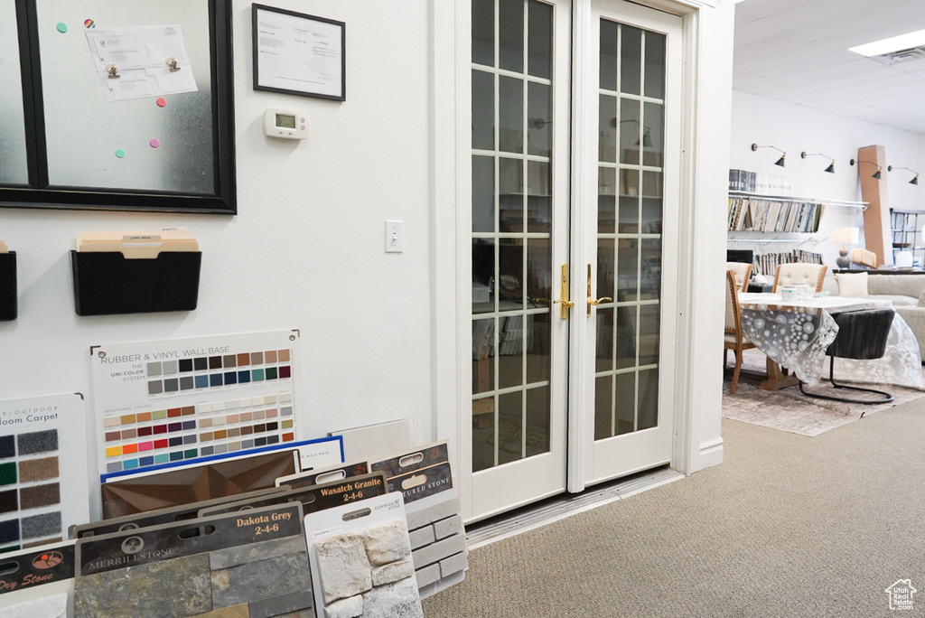 Doorway with carpet