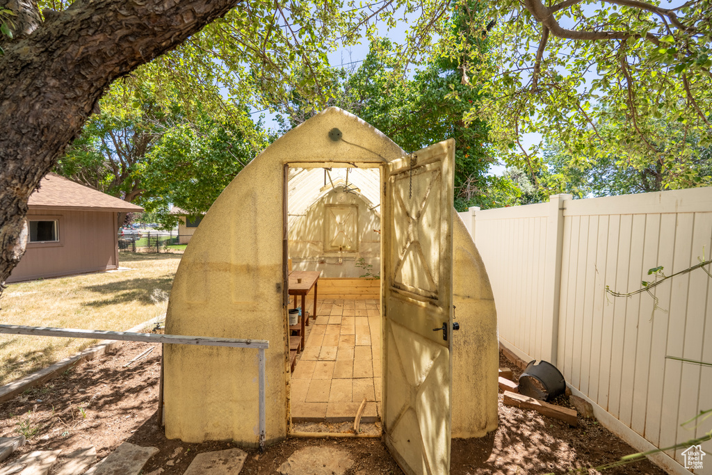 View of outdoor structure