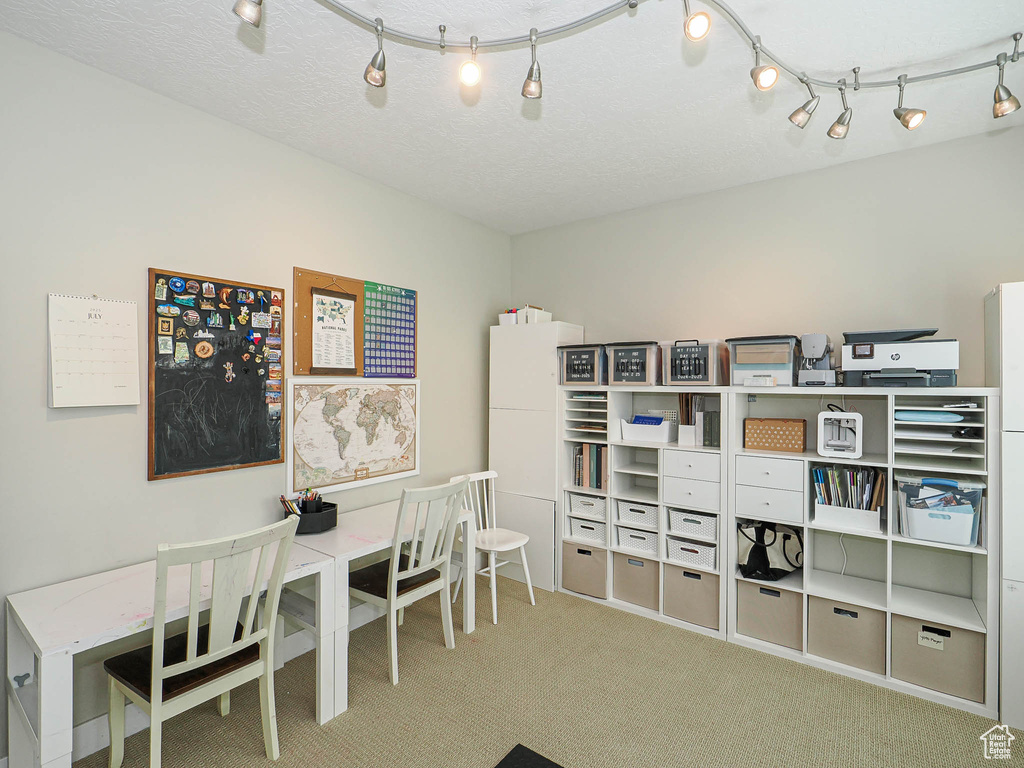 View of carpeted office space
