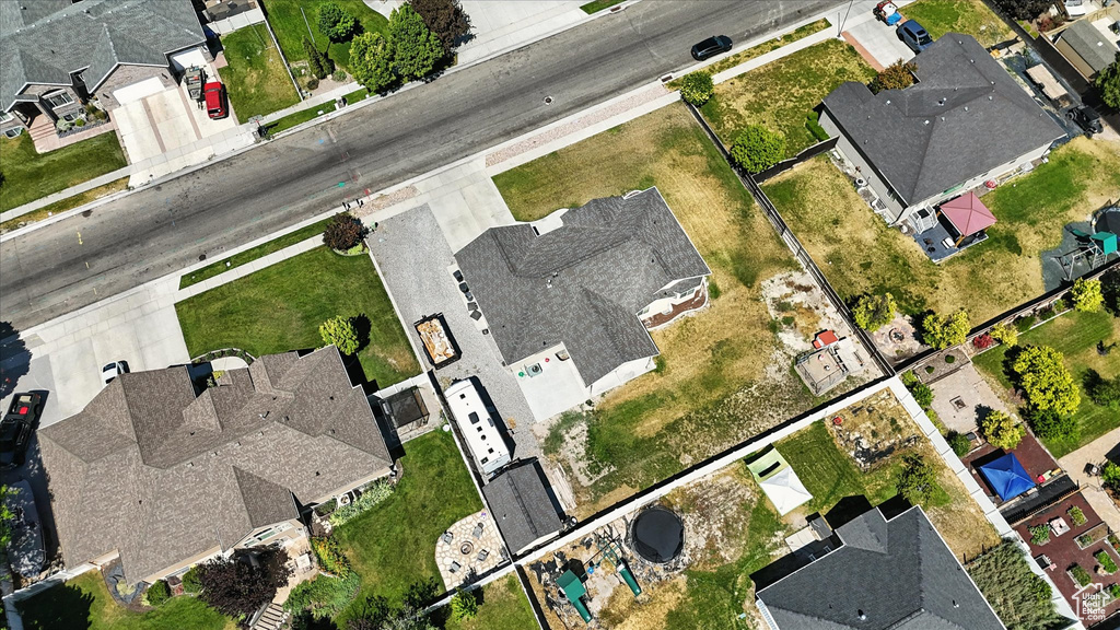 Aerial view of residential area
