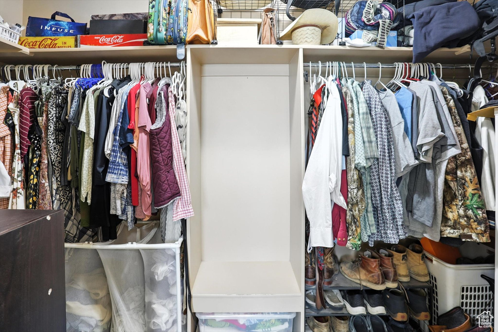 View of spacious closet