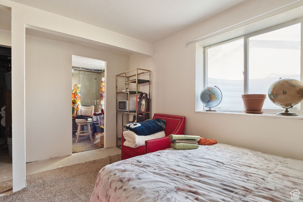 View of carpeted bedroom