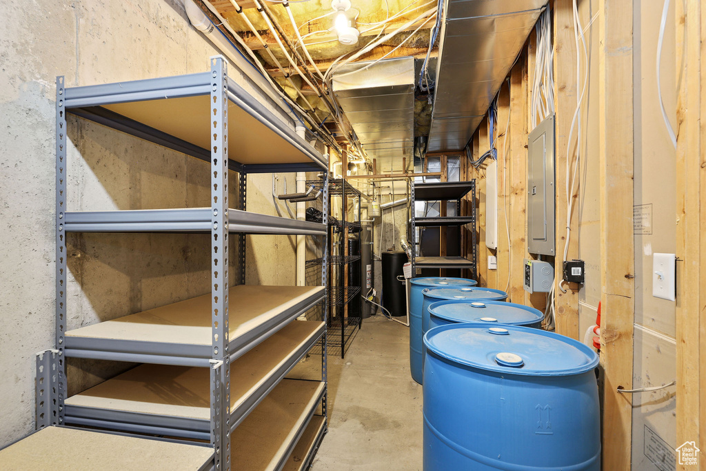Storage featuring electric panel