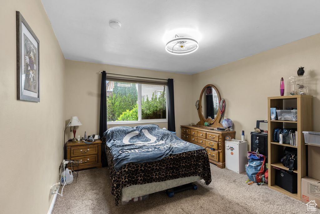 View of carpeted bedroom