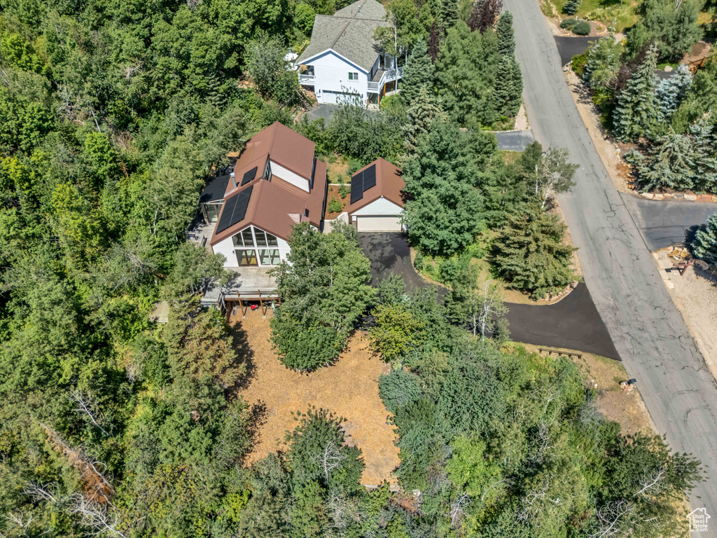 View from above of property