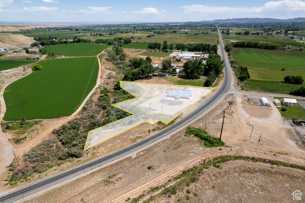 View of rural area with property boundaries highlighted and abundant farmland