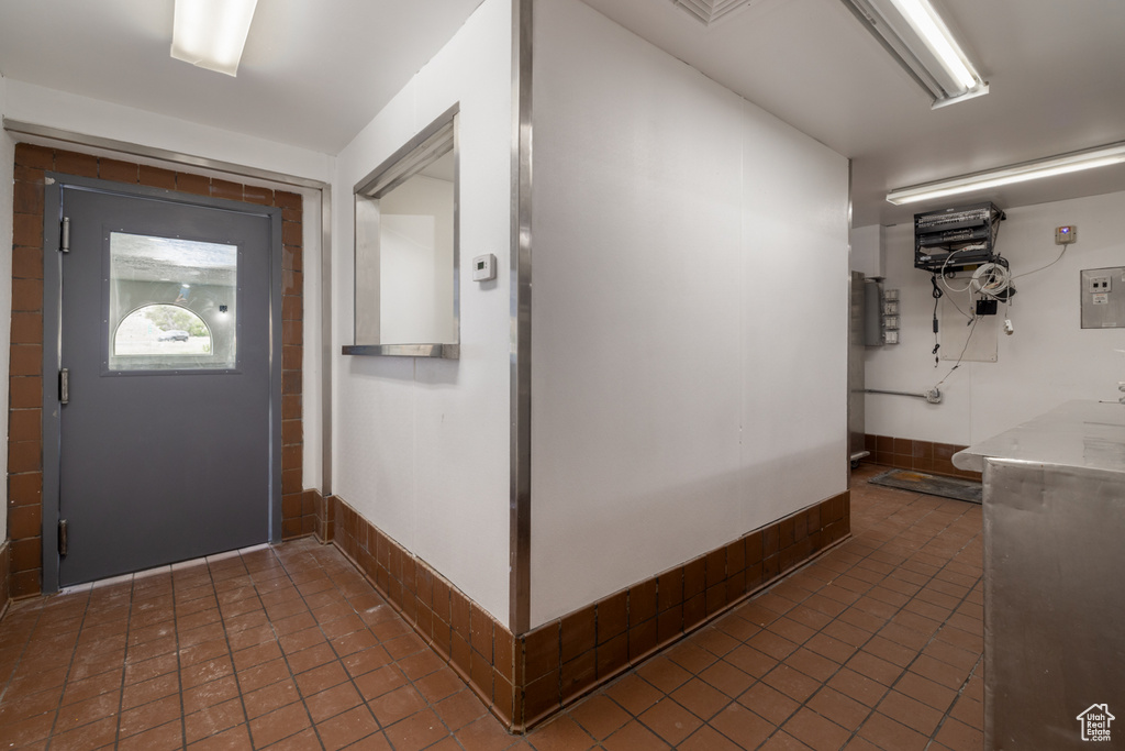 Foyer entrance featuring electric panel