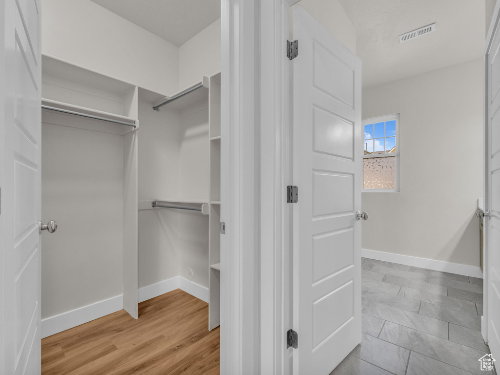 View of walk in closet