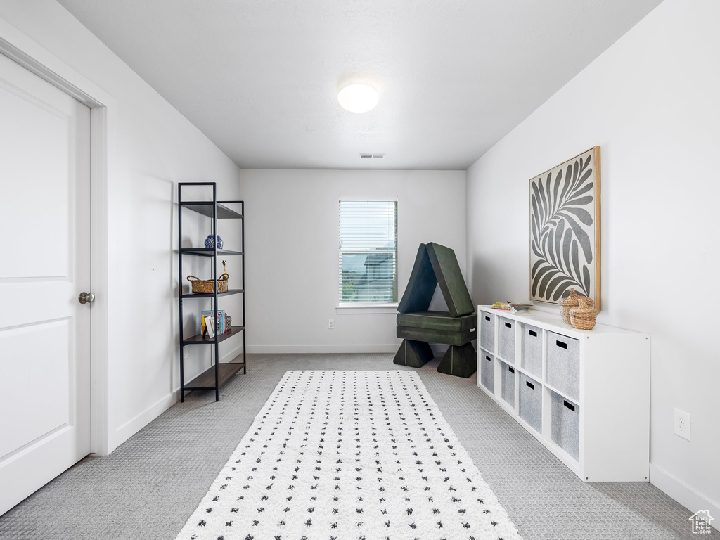 Playroom with carpet