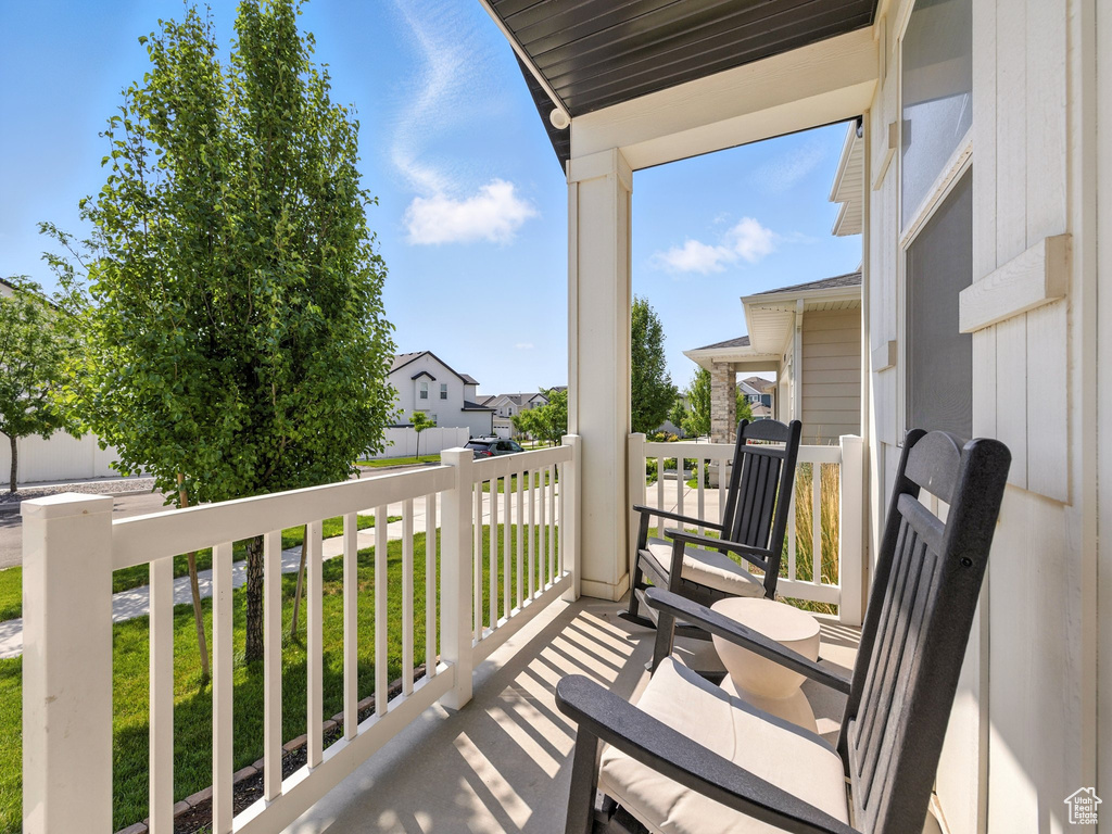 Balcony with a residential view