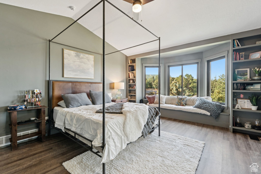 Bedroom with wood finished floors