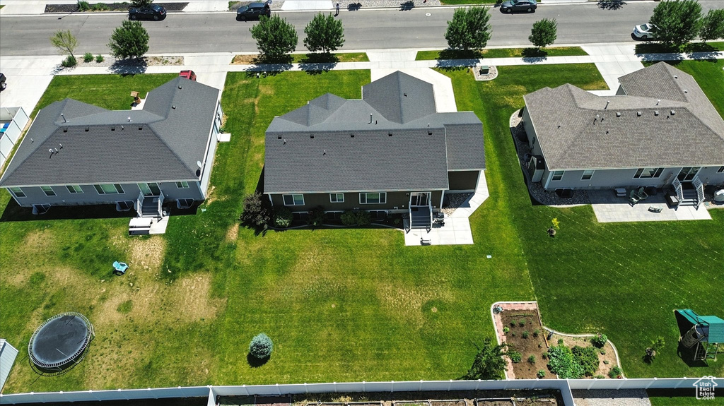 Aerial view of residential area