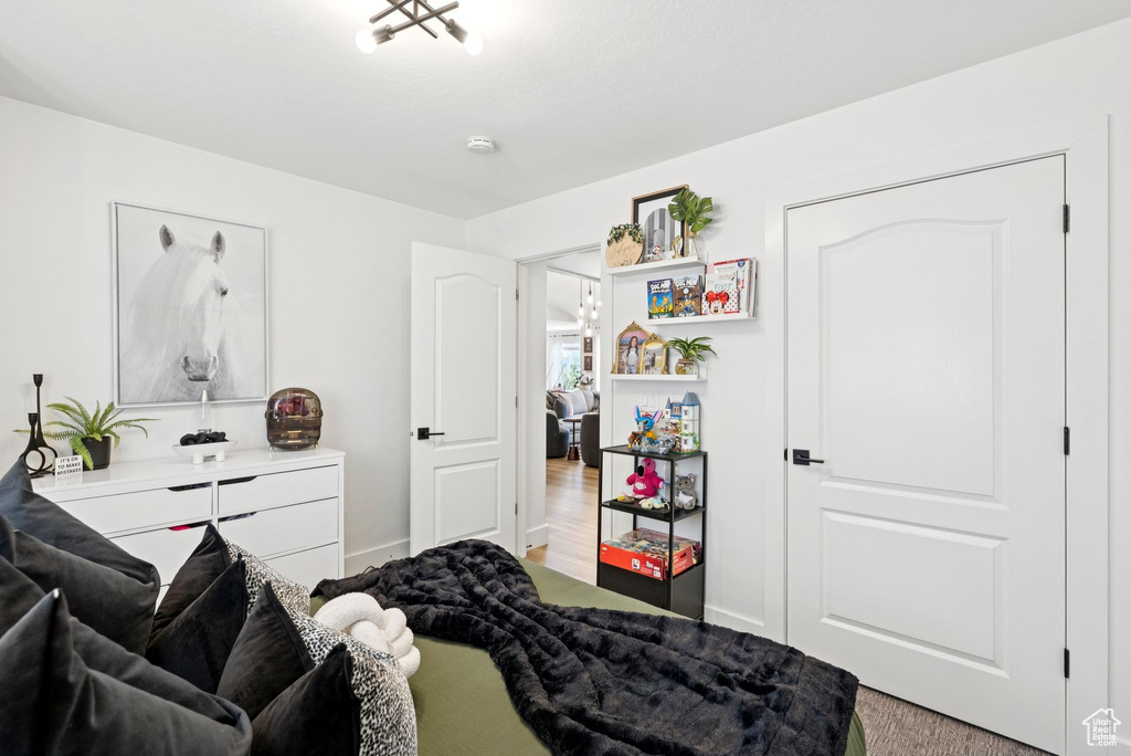 Bedroom with baseboards