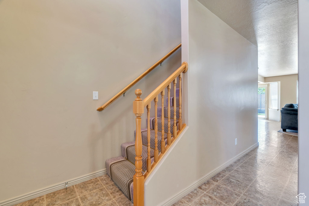 Stairs with baseboards