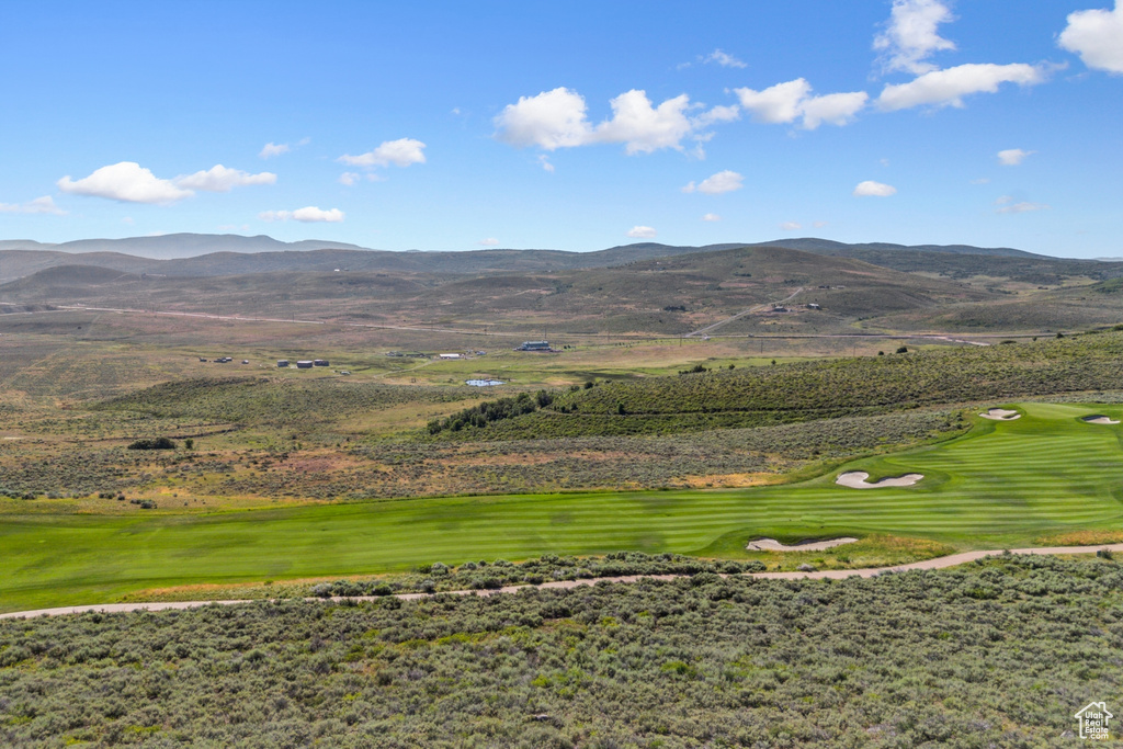 Mountain view with a local golf course