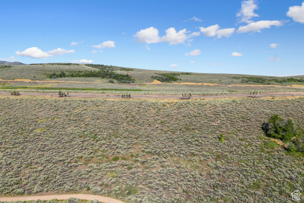 View of yard featuring a view of countryside