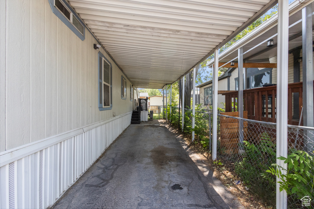 View of patio / terrace with an attached carport