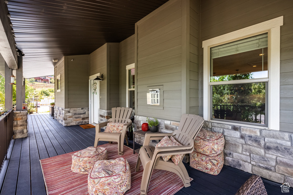 View of wooden porch