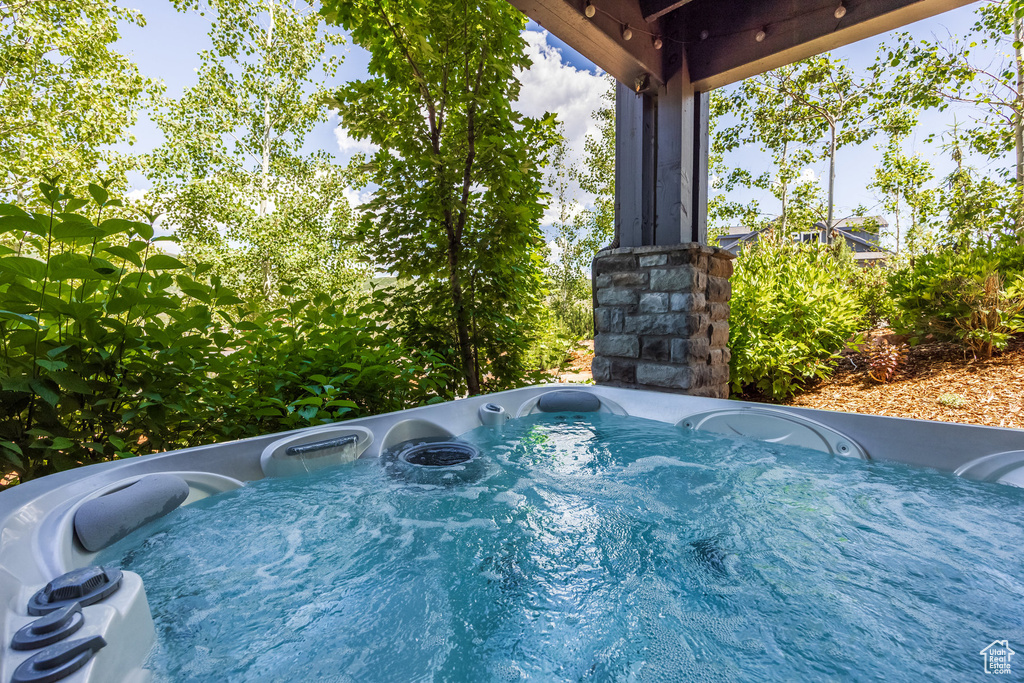 Exterior view of a hot tub