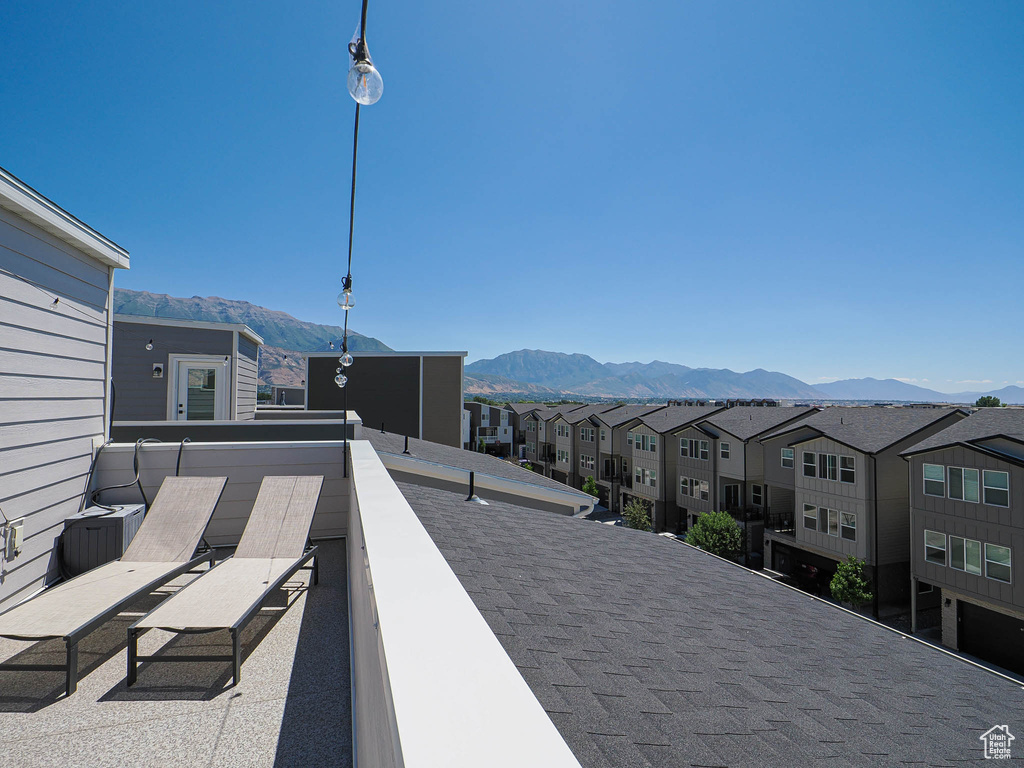 Exterior view of mountains and a residential view