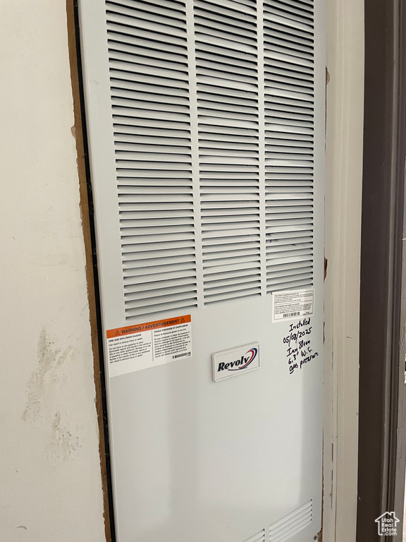 Detailed view of a heating unit