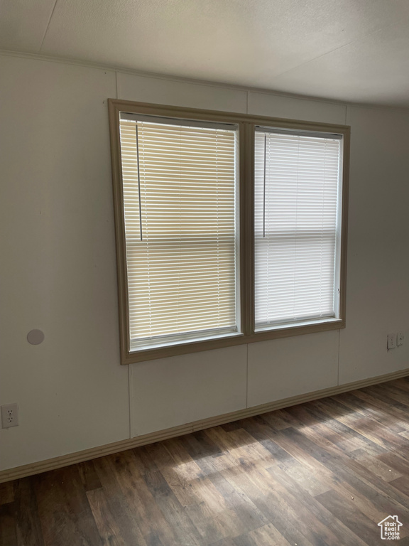 Spare room featuring wood finished floors and plenty of natural light