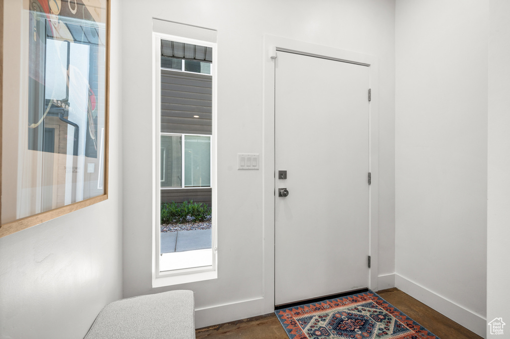 Entryway with baseboards