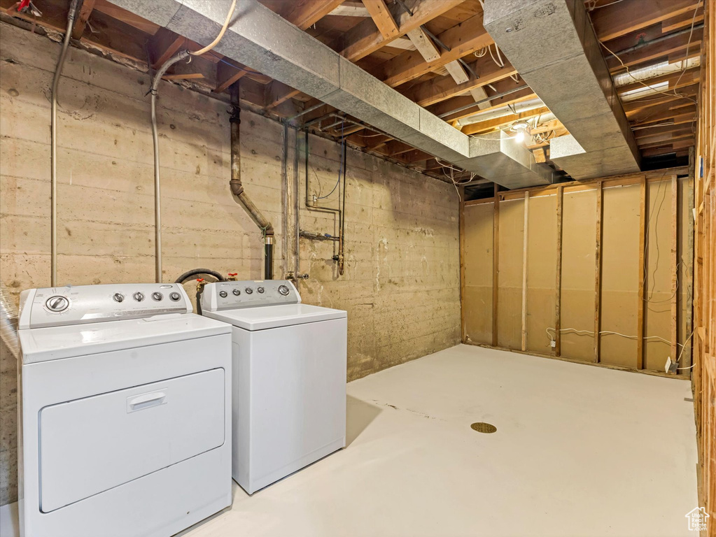 Laundry room featuring washer and dryer