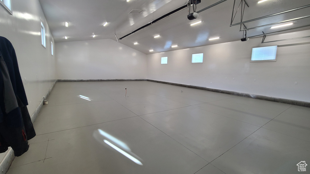 Garage with baseboards
