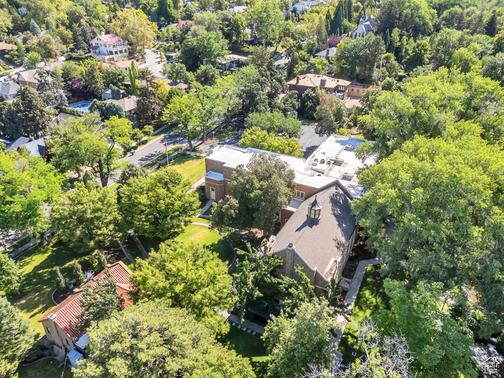 Aerial view of residential area