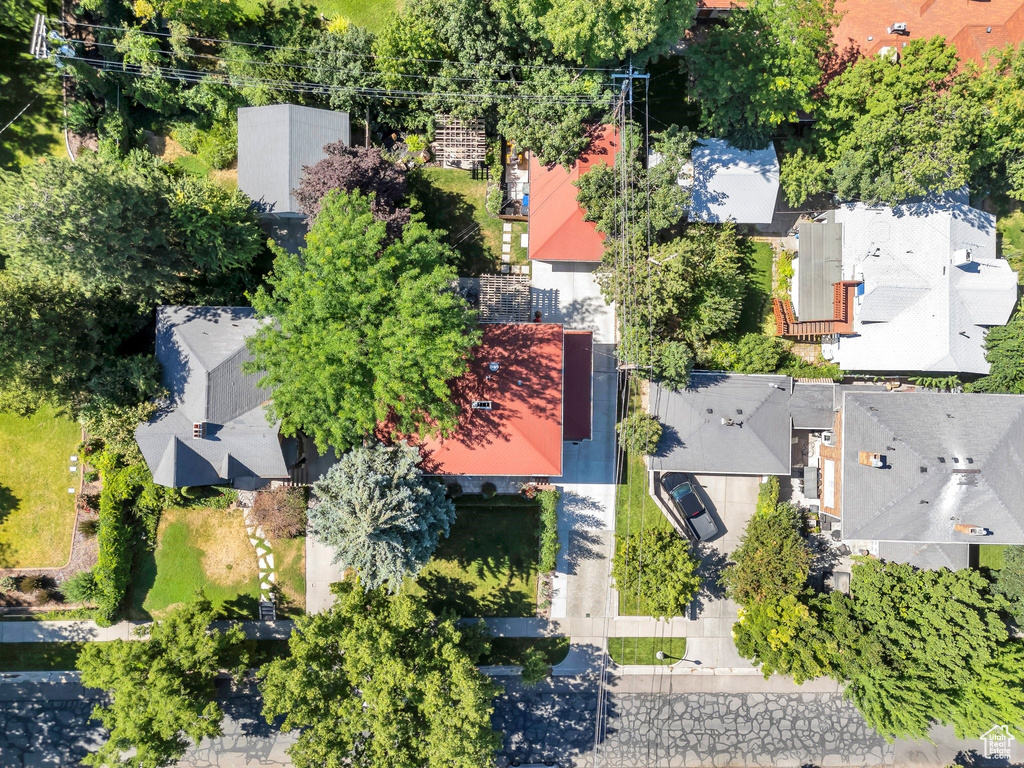 Aerial view of residential area