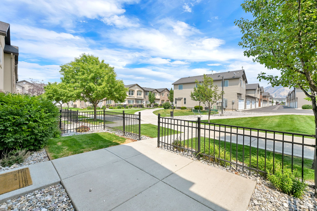 View of patio with a residential view