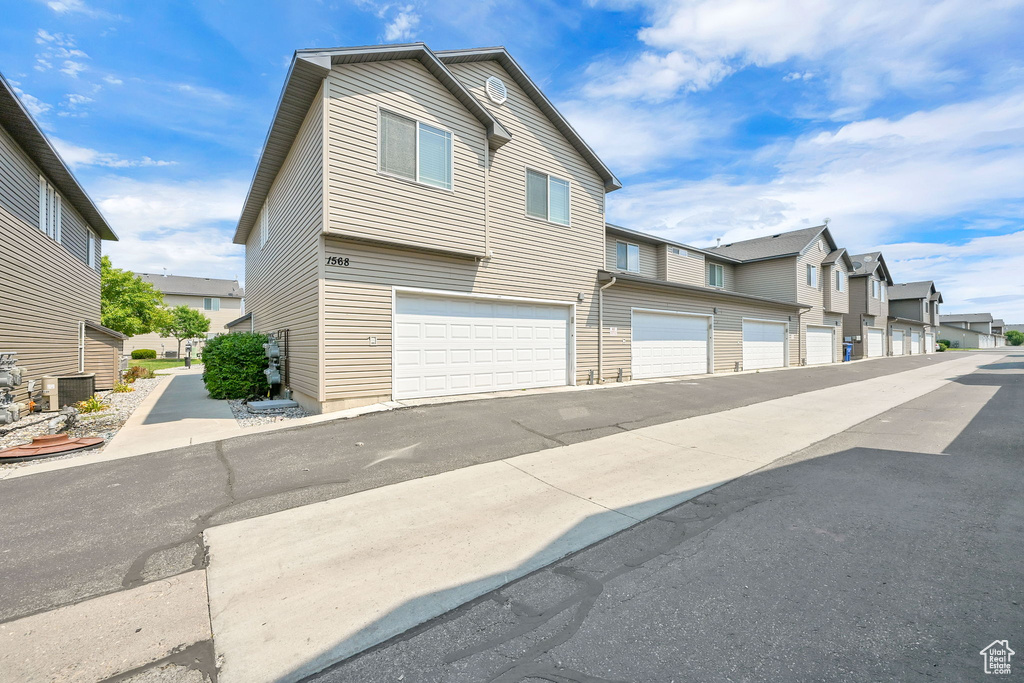 View of front of home with a residential view