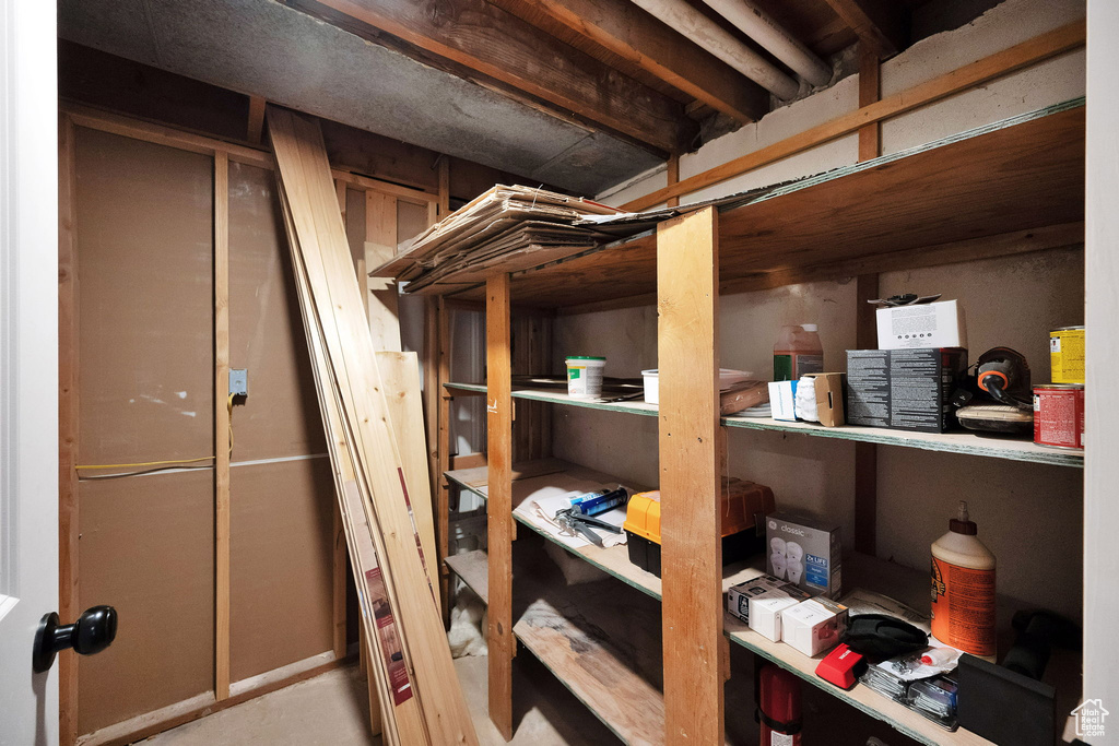 View of storage room