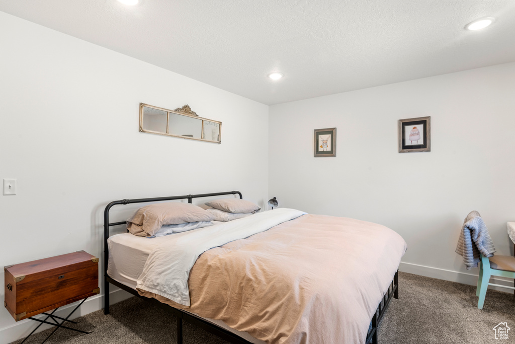 Bedroom featuring carpet floors and recessed lighting